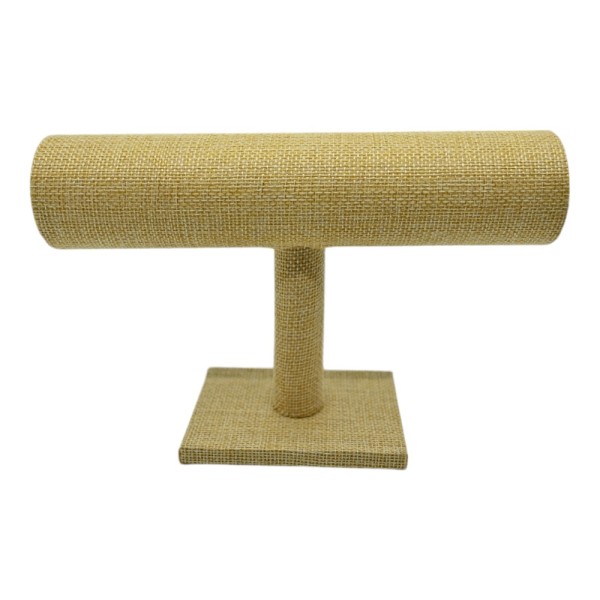 Support à bracelet en toile de jute naturelle