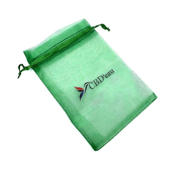 Lot 100 Sachets Organza Verts CBD'eau 13x10cm