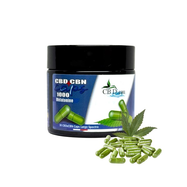 Gélules CBD Sommeil CBDeau 1000mg - Large Spectre